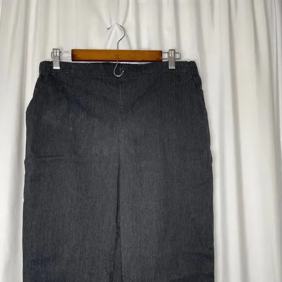 Croft and Barrow pants trousers slacks women's 16 petite 16p black w pinstripe - Picture 2 of 14